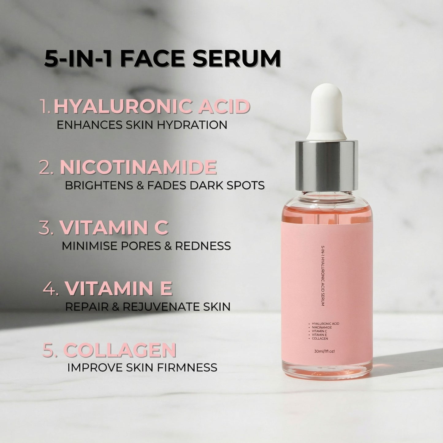 Etherie Skin Firming 5-in-1 Hyaluronic Acid Face Serum