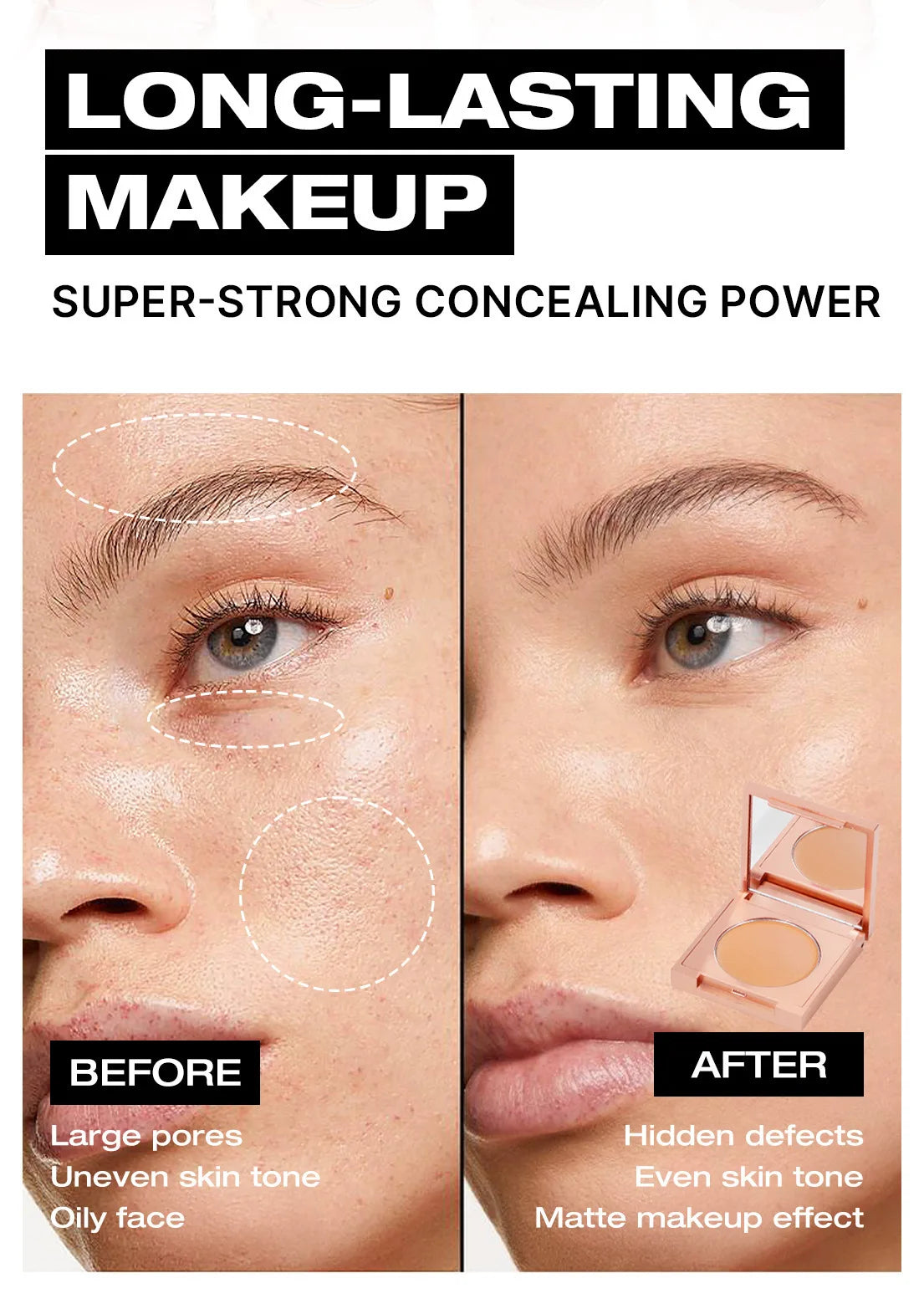 Colored clay CC under eye corrector