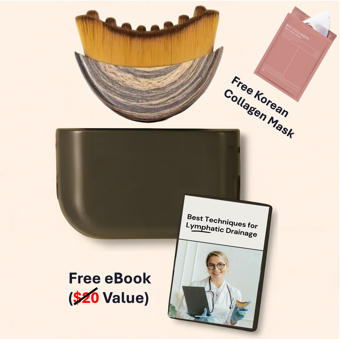 Etherie Face Brush + Free Korean Mask